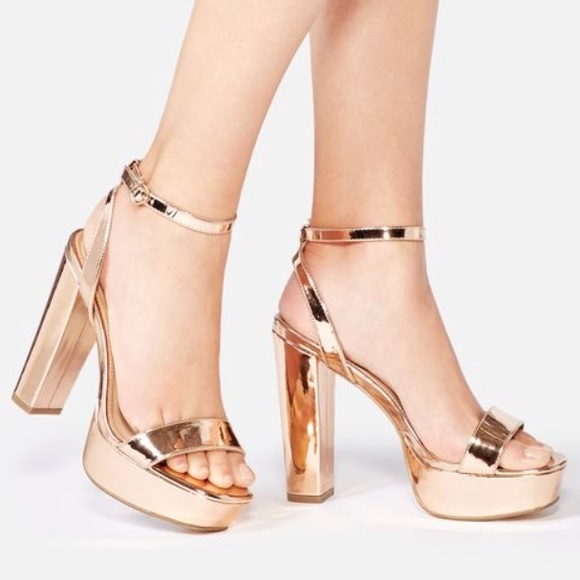 gold platform sandals heels